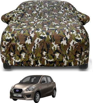Auto Hub Car Cover For Datsun Go (With Mirror Pockets)(Brown)
