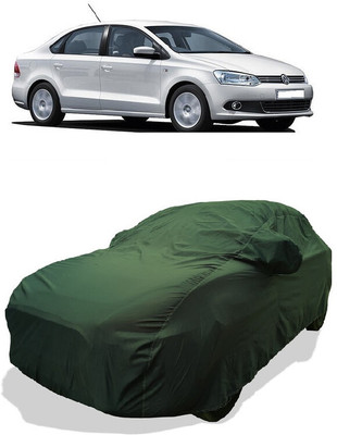 Coxtor Car Cover For Volkswagen Vento 1.6 Trendline Petrol (With Mirror Pockets)(Green)