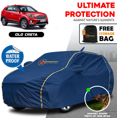 AUTOMOZEXO Car Cover For Hyundai Creta, Creta 1.6 CRDi SX, Creta 1.6 EX Petrol, Creta 1.4 S Diesel (With Mirror Pockets)(Blue)