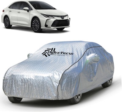 DRIVETREND Car Cover For Toyota Corolla EX (With Mirror Pockets)(Silver, Black, For 2013, 2014, 2015, 2016, 2017, 2018, 2019, 2020, 2021, 2022, 2023, 2024 Models)