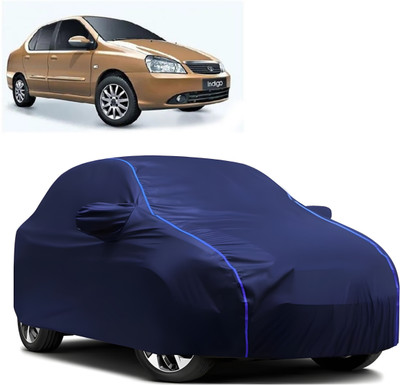Auto Drift Car Cover For Tata Indigo CS (With Mirror Pockets)(Blue)