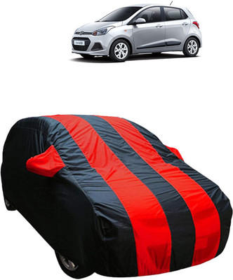 FUZICON Car Cover For Hyundai Grand i10 CRDi Era (With Mirror Pockets)(Blue, Red)