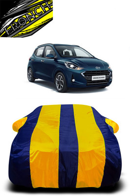 FRONCH Car Cover For Hyundai Grand I10 Nios Magna U2 1.2 CRDi (With Mirror Pockets)(Yellow, Blue)