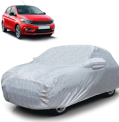 AUTOGUYS Car Cover For Tata Tiago (With Mirror Pockets)(Silver)