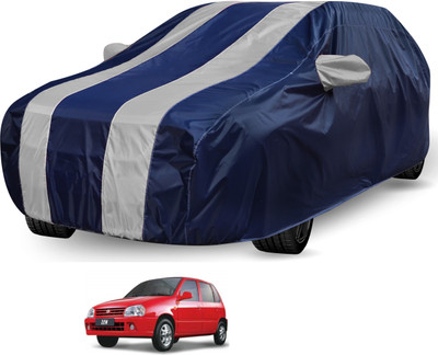 Auto Hub Car Cover For Maruti Suzuki Zen (With Mirror Pockets)(Blue, Silver)