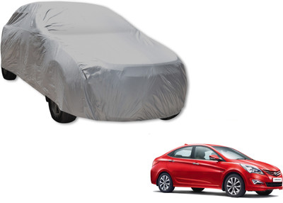 UDGHA Car Cover For Hyundai Fluidic Verna (Without Mirror Pockets)(Silver)