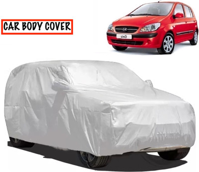 AUCTIMO Car Cover For Hyundai Getz (With Mirror Pockets)(Silver)