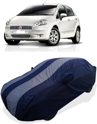 Coxtor Car Cover For Fiat Punto Grande 1.3 (With Mirror Pockets)(Grey)