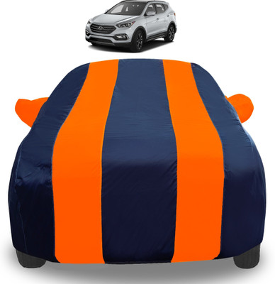 Auto Hub Car Cover For Hyundai SantaFe (With Mirror Pockets)(Orange)