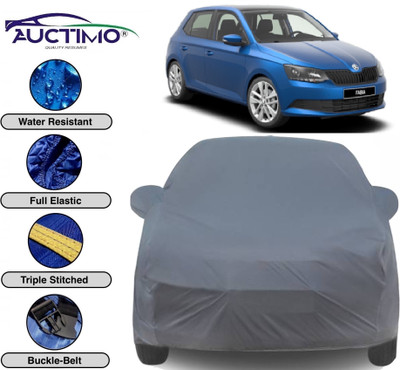 AUCTIMO Car Cover For Skoda Fabia (With Mirror Pockets)(Grey)