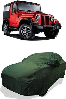 QLAX Car Cover For Maruti Thar CRDe Diesel (With Mirror Pockets)(Green)