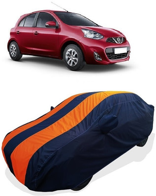 Coxtor Car Cover For Nissan Micra XV CVT (With Mirror Pockets)(Orange)
