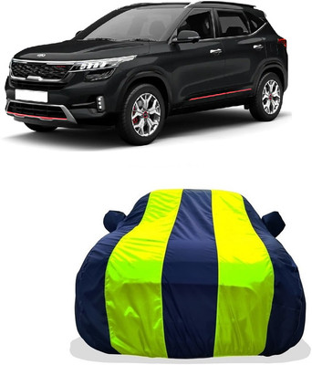 Tricway Car Cover For Kia Seltos HTE D Diesel (With Mirror Pockets)(Yellow)
