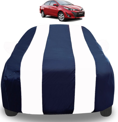 Auto Hub Car Cover For Toyota Yaris (With Mirror Pockets)(White)