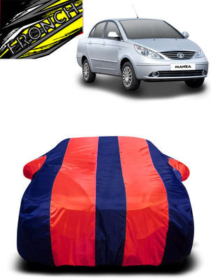 FRONCH Car Cover For Tata Manza (With Mirror Pockets)(Red, Blue)