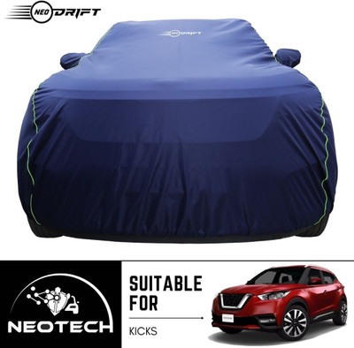 Neodrift Car Cover For Nissan Kicks (With Mirror Pockets)(Blue)