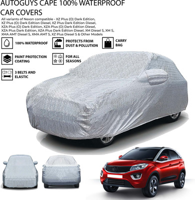AUTOGUYS Car Cover For Tata Nexon XZ Plus Diesel, Nexon XE Diesel, Nexon XM Petrol, Nexon XZA Plus AMT Petrol (With Mirror Pockets)(Silver, For 2019, 2020, 2021, 2022 Models)