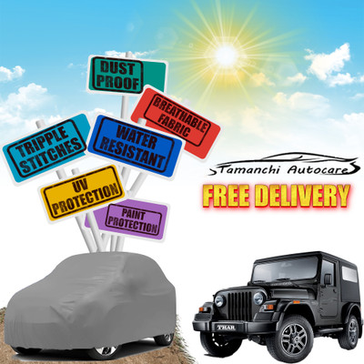 Tamanchi Autocare Car Cover For Mahindra Thar(Grey)