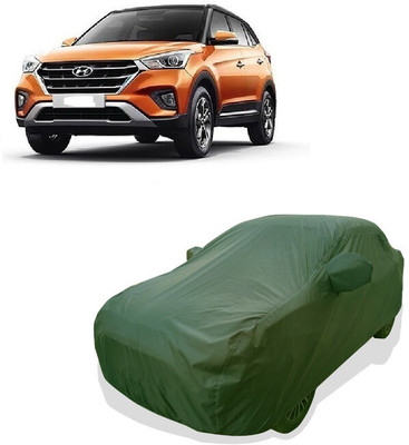 Tricway Car Cover For Hyundai Creta 1.6 E Plus Diesel (With Mirror Pockets)(Green)