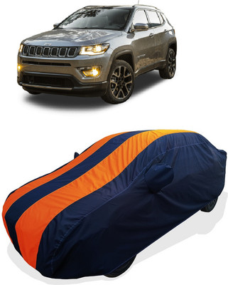 Coxtor Car Cover For Jeep Compass 2.0 Sport Plus Diesel (With Mirror Pockets)(Orange)