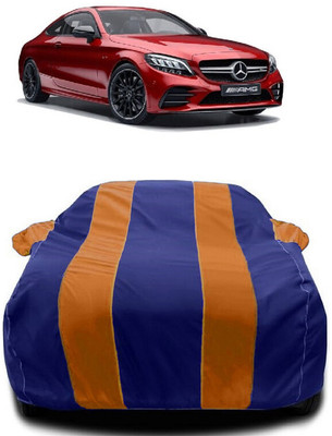 Autoprime Car Cover For Mercedes Benz C-Class Coupe C43 AMG Petrol (With Mirror Pockets)(Orange, Blue)