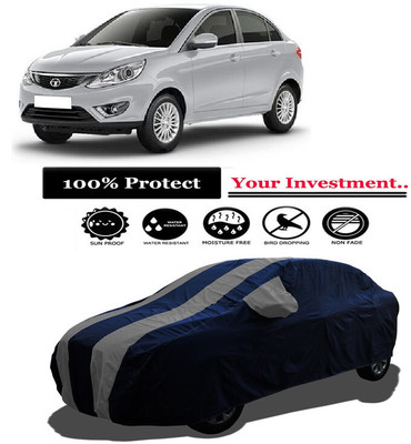 Amexride Car Cover For Tata Zest Revotron 1.2T XE Petrol (With Mirror Pockets)(Grey)