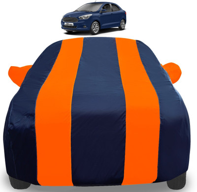Auto Hub Car Cover For Ford Aspire (With Mirror Pockets)(Orange)