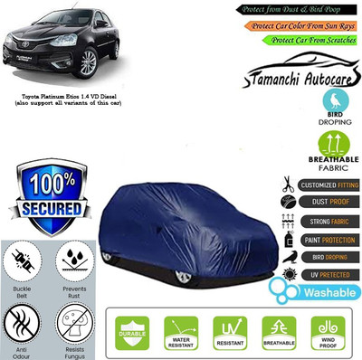 Tamanchi Autocare Car Cover For Toyota Platinum Etios 1.4 VD Diesel(Blue)