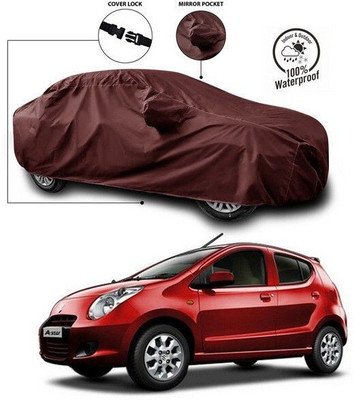 ANTHUB Car Cover For Maruti Suzuki Alto 800 (With Mirror Pockets)(Maroon)