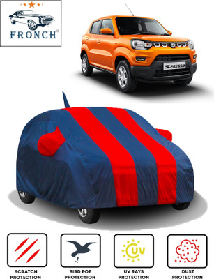 FRONCH Car Cover For Maruti Suzuki S-Presso (With Mirror Pockets)(Red, Blue)