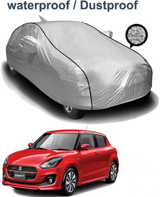 Lamkoti Car Cover For Maruti Suzuki Swift (With Mirror Pockets)(Silver, For 2017, 2019, 2019, 2020, 2021, 2022, 2023 Models)