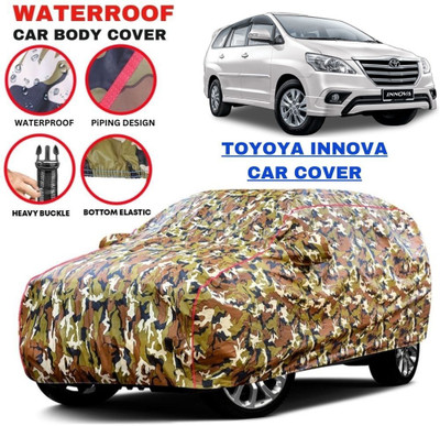 LE PRA Car Cover For Toyota Innova, Innova 2.0L, Innova 2.5 G (Diesel) 7 Seater, Innova 2.5 G (Diesel) 8 Seater, Innova 2.5 GX (Diesel) 7 Seater, Innova 2.5 GX (Diesel) 8 Seater, Innova 2.5 VX (Diesel) 7 Seater, Innova 2.5 VX (Diesel) 8 Seater, Innova 2.5 ZX Diesel 7 Seater, Innova Crysta (With Mirr
