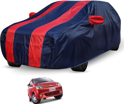 Auto Hub Car Cover For Chevrolet Spark (Without Mirror Pockets)(Black, Red)