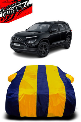 J S R Car Cover For Tata Safari DICOR 2.2 EX 4x2 (With Mirror Pockets)(Yellow, Blue)