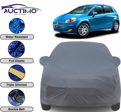 AUCTIMO Car Cover For Fiat Grande Punto (With Mirror Pockets)(Grey)