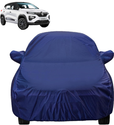 MOCKHE Car Cover For Renault Kwid (With Mirror Pockets)(Blue)