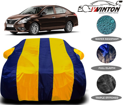 V VINTON Car Cover For Nissan Sunny (With Mirror Pockets)(Multicolor)