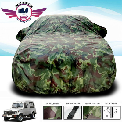 MoTRoX Car Cover For Maruti Suzuki Gypsy (Without Mirror Pockets)(Green)