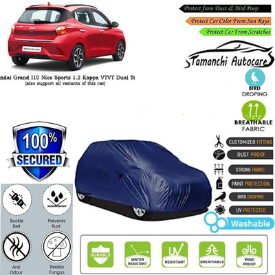 Tamanchi Autocare Car Cover For Hyundai Grand I10 Nios Sportz 1.2 Kappa VTVT Dual Tone(Blue)