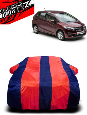 J S R Car Cover For Honda Jazz (With Mirror Pockets)(Red, Blue)