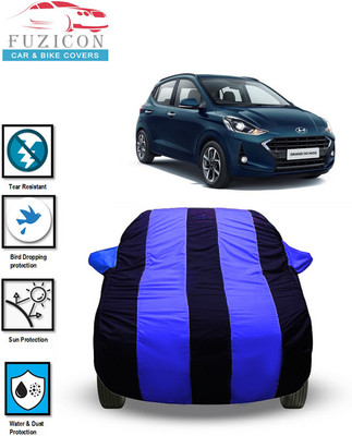 FUZICON Car Cover For Hyundai Grand I10 Nios Sportz 1.2 Kappa VTVT Dual Tone (With Mirror Pockets)(Blue)