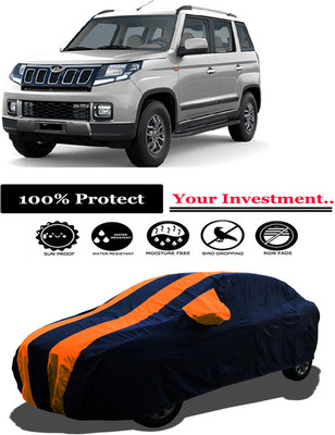 Amexride Car Cover For Mahindra TUV300 (With Mirror Pockets)(Orange)