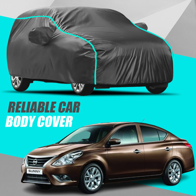 R Rayvin Star Car Cover For Nissan Sunny (With Mirror Pockets)(Multicolor)