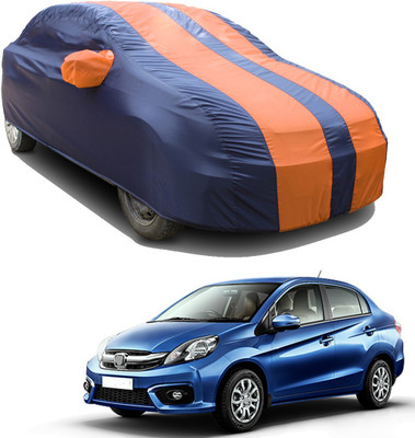 SS FOR YOUR SMART NEEDS Car Cover For Honda Amaze VX i-DTEC (With Mirror Pockets)(Orange, Blue)