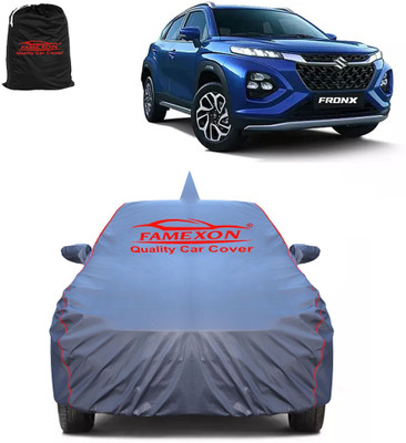 FAMEXON Car Cover For Maruti Fronx (With Mirror Pockets)(Grey)