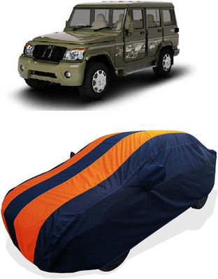 QLAX Car Cover For Maruti Bolero Plus - Non-AC BSIII PS (With Mirror Pockets)(Orange)