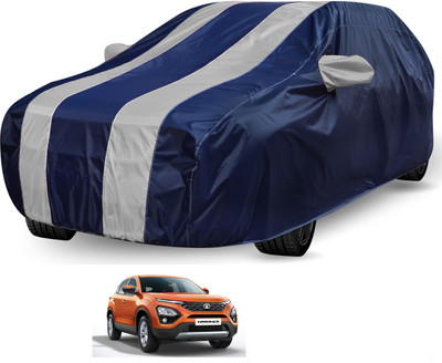 Auto Hub Car Cover For Tata Harrier (With Mirror Pockets)(Blue, Silver)