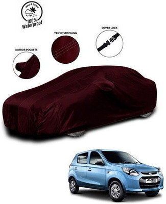 ANTHUB Car Cover For Maruti Suzuki Alto (With Mirror Pockets)(Red)