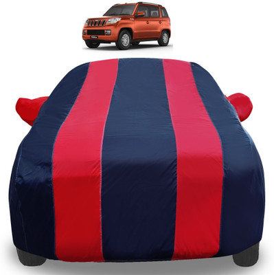 Auto Hub Car Cover For Mahindra TUV300 (With Mirror Pockets)(Red)