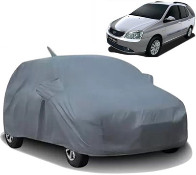 AXLOZ Car Cover For Tata Indigo Marina (With Mirror Pockets)(Grey)
